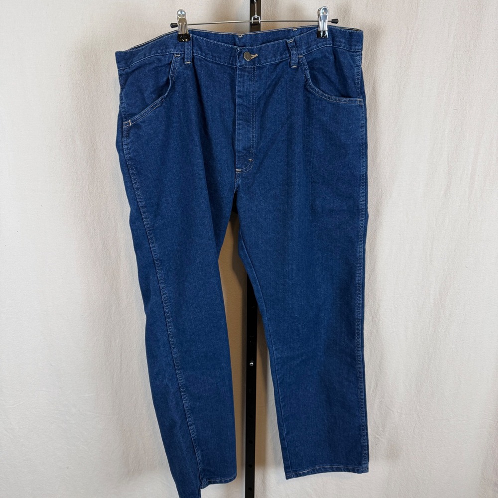 Wrangler Mens Regular Fit Dark Wash Denim Jeans 40x29 Blue 85900DW